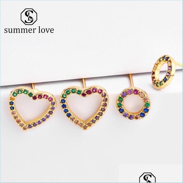 stud fashion colorf cubic zirconia heart round hollow stud earrings for women girls rainbow copper 18k gold plated cz earrin vipjewel dhs5a, Golden;silver
stud fashion colorf cubic zirconia heart round hollow stud earrings for women girls rainbow copper 18k gold plated cz earrin vipjewel dhs5a, Golden;silver