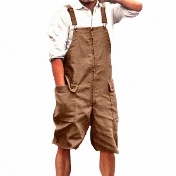 men's pants men's pants summer fashion solid color big pocket overall shorts without sleeves loose overalls n9p7#, Black
men's pants men's pants summer fashion solid color big pocket overall shorts without sleeves loose overalls n9p7#, Black