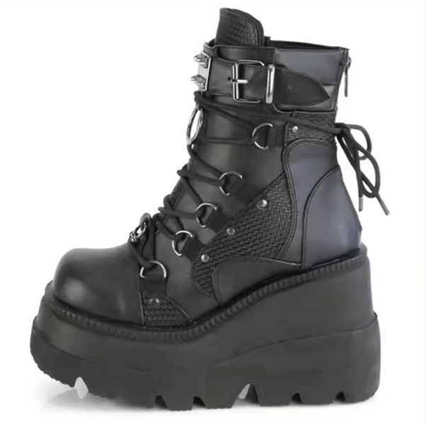 2022 wedge heel martin boots women pink black thick sole fashion heavy platform constructions plus size 36-43
2022 wedge heel martin boots women pink black thick sole fashion heavy platform constructions plus size 36-43
