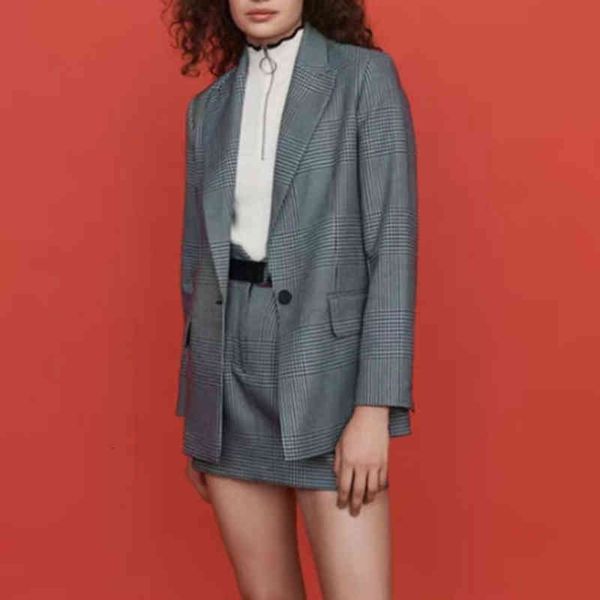 women's suits blazers french single autumn winter women's wear welsh plaid one button suit jacket, White;black
women's suits blazers french single autumn winter women's wear welsh plaid one button suit jacket, White;black