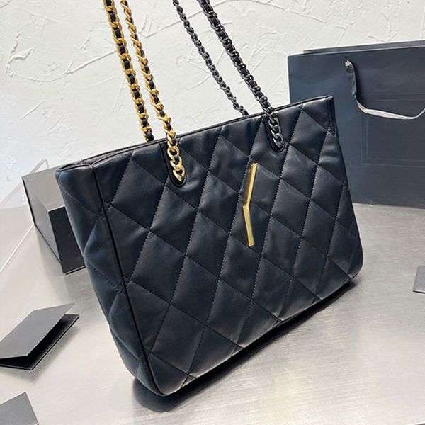 large tote bag fashion shopping shoulder bags diamond lattice high capacity handbag purse chain leather strap big metal letter decorate ai7t
large tote bag fashion shopping shoulder bags diamond lattice high capacity handbag purse chain leather strap big metal letter decorate ai7t
