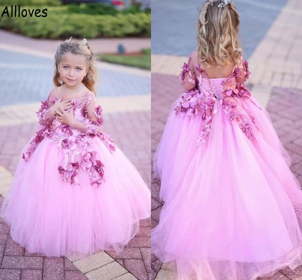 pink fantastic flower girl dresses with long sleeves puff princess little girl' pageant ball gowns 3d flowers kids infant first commun, White;blue
pink fantastic flower girl dresses with long sleeves puff princess little girl' pageant ball gowns 3d flowers kids infant first commun, White;blue