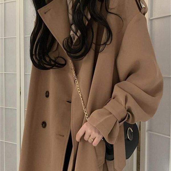 women's trench coats windbreaker women spring autumn korean long british elegant hong kong style over-the-knee jacket high street warp, Tan;black
women's trench coats windbreaker women spring autumn korean long british elegant hong kong style over-the-knee jacket high street warp, Tan;black