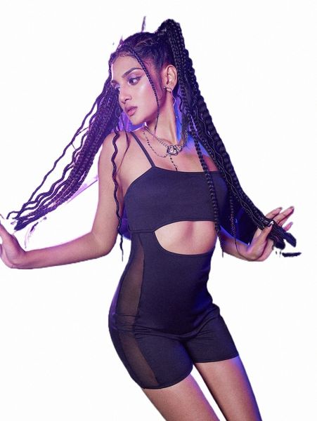women's jumpsuits & rompers romwe cyber luvr contrast mesh cut out cami unitard v8jz#, Black;white
women's jumpsuits & rompers romwe cyber luvr contrast mesh cut out cami unitard v8jz#, Black;white