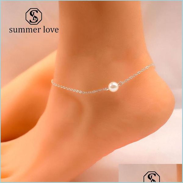 anklets new fashion simple pearl pendant anklet bracelet for women bohemia gold sier creative foot chain designer drop delive yydhhome dhnhe, Red;blue
anklets new fashion simple pearl pendant anklet bracelet for women bohemia gold sier creative foot chain designer drop delive yydhhome dhnhe, Red;blue