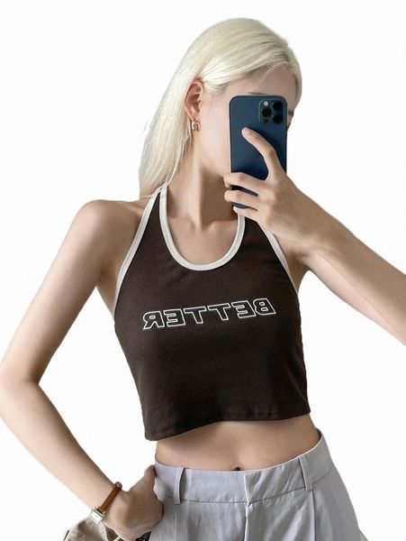 women's tanks & camis dazy letter graphic contrast binding crop halter v1au#, White
women's tanks & camis dazy letter graphic contrast binding crop halter v1au#, White