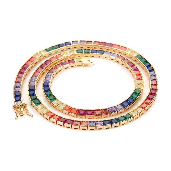 4mm hip hop colorful tennis chains jewelry mens diamond necklaces for men 18k real gold plated bling graduated, Black
4mm hip hop colorful tennis chains jewelry mens diamond necklaces for men 18k real gold plated bling graduated, Black