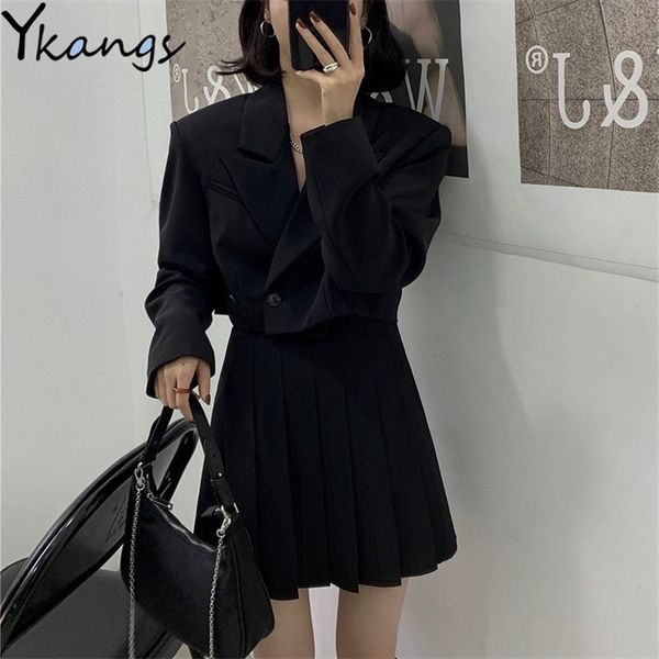 two piece dress autumn office shorts elegant solid blazer women y2k harajuku high waist casual pleated skirts suit jacket ol skirt two piece, White
two piece dress autumn office shorts elegant solid blazer women y2k harajuku high waist casual pleated skirts suit jacket ol skirt two piece, White