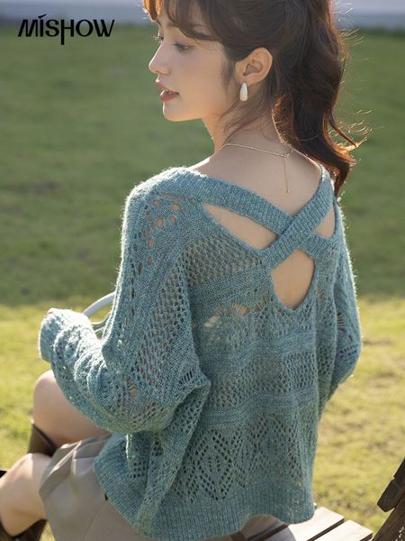 women s sweaters mishow fashion sweater women autumn korean gentle loose solid vneck pullover hollow out backless knitted mxb31z0739 220906, White;black
women s sweaters mishow fashion sweater women autumn korean gentle loose solid vneck pullover hollow out backless knitted mxb31z0739 220906, White;black