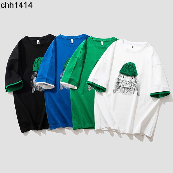 net red rabbit men's casual t shirt summer new pure cotton medium short sleeve men botvegas venetas, White;black
net red rabbit men's casual t shirt summer new pure cotton medium short sleeve men botvegas venetas, White;black