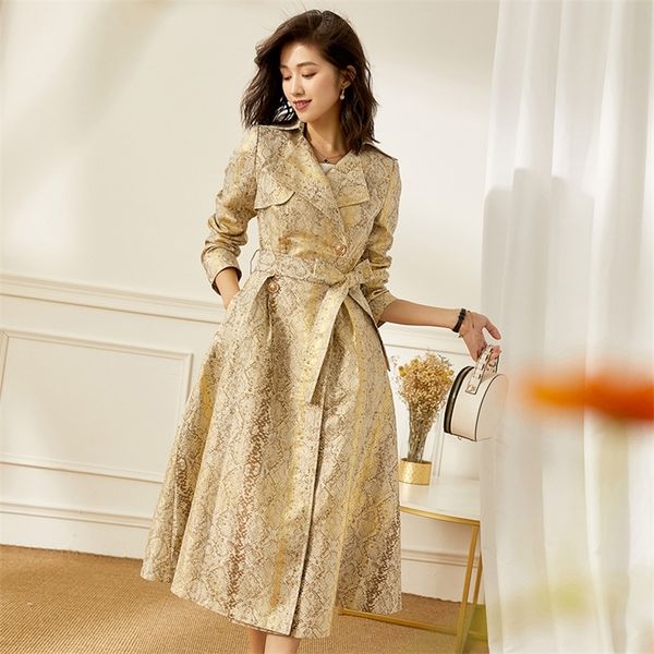 women's trench coats golden jacquard trench coat spring vintage durble-breasted women jacket autumn long sleeve midi length windbreaker, Tan;black
women's trench coats golden jacquard trench coat spring vintage durble-breasted women jacket autumn long sleeve midi length windbreaker, Tan;black