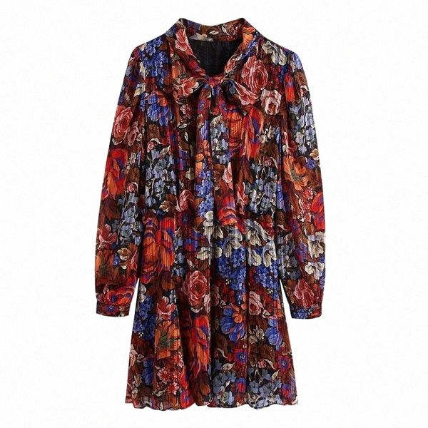 casual dresses women 2021 fashion floral print pleated mini dress vintage bow tied collar long sleeve with lining female dresses mujer casua, Black;gray
casual dresses women 2021 fashion floral print pleated mini dress vintage bow tied collar long sleeve with lining female dresses mujer casua, Black;gray