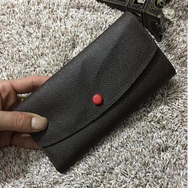 fashion designer clutch famous brand clutch genuine leather emilie wallet with box dust bag 60136313a, Red;black 
fashion designer clutch famous brand clutch genuine leather emilie wallet with box dust bag 60136313a, Red;black