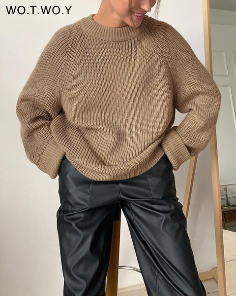 women s sweaters wotwoy autumn winter casual loose knitted women raglan sleeves oversized pullovers female basic knit cashmere jumpers 22090, White;black
women s sweaters wotwoy autumn winter casual loose knitted women raglan sleeves oversized pullovers female basic knit cashmere jumpers 22090, White;black