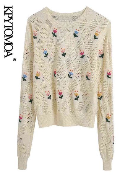 women's sweaters kpytomoa women fashion semi-sheer floral embroidered knit sweater vintage o neck long sleeve female pullovers chic t2, White;black
women's sweaters kpytomoa women fashion semi-sheer floral embroidered knit sweater vintage o neck long sleeve female pullovers chic t2, White;black
