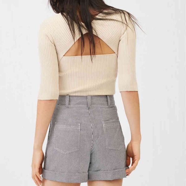 women's knits tees fadan family spring summer 7-point sleeve round neck pullover open back sweater mfppu00405, White
women's knits tees fadan family spring summer 7-point sleeve round neck pullover open back sweater mfppu00405, White