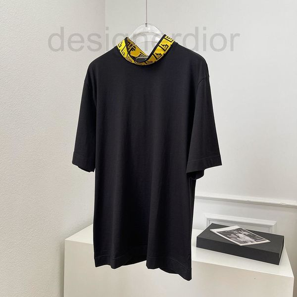 women's t-shirt designer genuine fd home 22ss new high collar jacquard letter men's and women's short sleeve comfortable casu, White
women's t-shirt designer genuine fd home 22ss new high collar jacquard letter men's and women's short sleeve comfortable casu, White