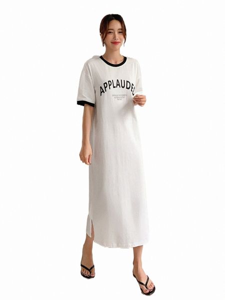 women's sleepwear dazy letter print binding trim split hem lounge dress o1qe#, Black;red
women's sleepwear dazy letter print binding trim split hem lounge dress o1qe#, Black;red