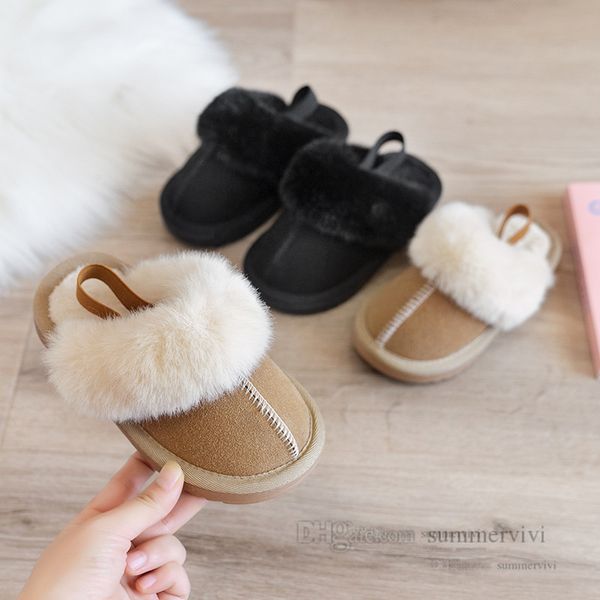 ins suede slippers kids home slides girls faux fur sliders flat shoes fashion winter children fleece warm indoor slipper q8366, Black;grey
ins suede slippers kids home slides girls faux fur sliders flat shoes fashion winter children fleece warm indoor slipper q8366, Black;grey