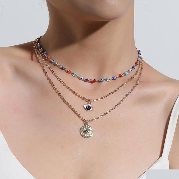 pendant necklaces fashion turkish evil eyes mtilayer necklaces for women bohemian vintage devil pendant necklace choker bead vipjewel dhmsk, Silver
pendant necklaces fashion turkish evil eyes mtilayer necklaces for women bohemian vintage devil pendant necklace choker bead vipjewel dhmsk, Silver