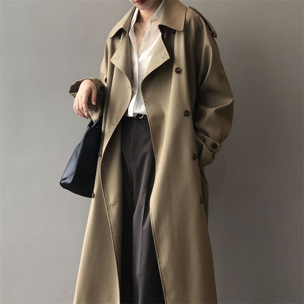 women's trench coats long windbreaker women's spring korean version of the temperament loose waist and thin casual coat women 2209, Tan;black
women's trench coats long windbreaker women's spring korean version of the temperament loose waist and thin casual coat women 2209, Tan;black
