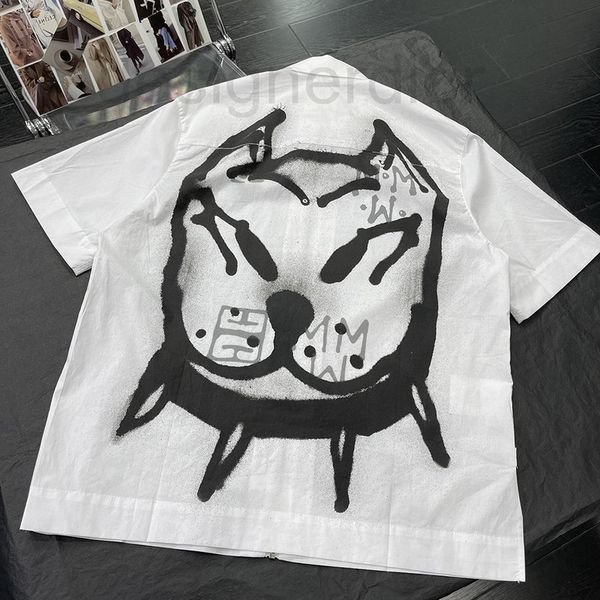 women's blouses & shirts designer genuine g family's new back dog head cardigan zipper short sleeve embroidered men's and wom, White
women's blouses & shirts designer genuine g family's new back dog head cardigan zipper short sleeve embroidered men's and wom, White