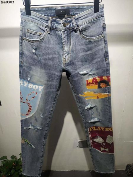 2022ins social jeans washing white tease sister university nightclub amirs jeans nightclub men, Blue
2022ins social jeans washing white tease sister university nightclub amirs jeans nightclub men, Blue