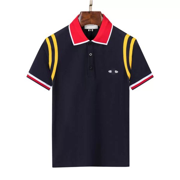 designer men's light luxury polo short sleeve color-blocking advanced casual lapel european-style bee embroidery black and white fashio, White;black
designer men's light luxury polo short sleeve color-blocking advanced casual lapel european-style bee embroidery black and white fashio, White;black