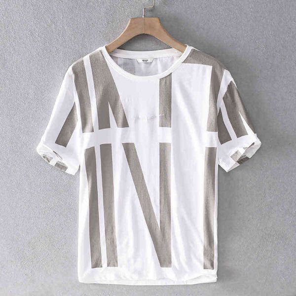 t-shirt men's casual loose linen breathable and comfortable printing fashion cotton white 1014, White;black
t-shirt men's casual loose linen breathable and comfortable printing fashion cotton white 1014, White;black