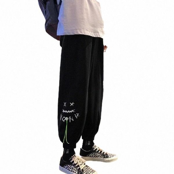 men's pants loose-fitting nine-point casual pants men's spring and summer large-size personality printed harem drawstring sweatpan, Black
men's pants loose-fitting nine-point casual pants men's spring and summer large-size personality printed harem drawstring sweatpan, Black
