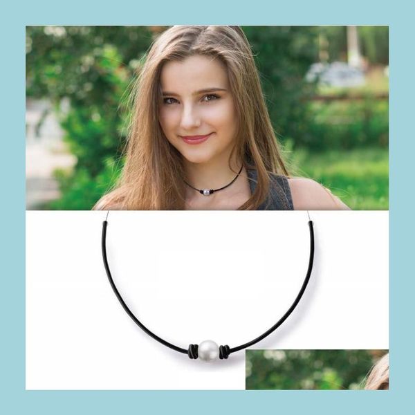 chokers fashion pearl necklace for women and men handmade black leather cord choker street punk jewelry drop delivery 2021 n yydhhome dhfds, Golden;silver
chokers fashion pearl necklace for women and men handmade black leather cord choker street punk jewelry drop delivery 2021 n yydhhome dhfds, Golden;silver
