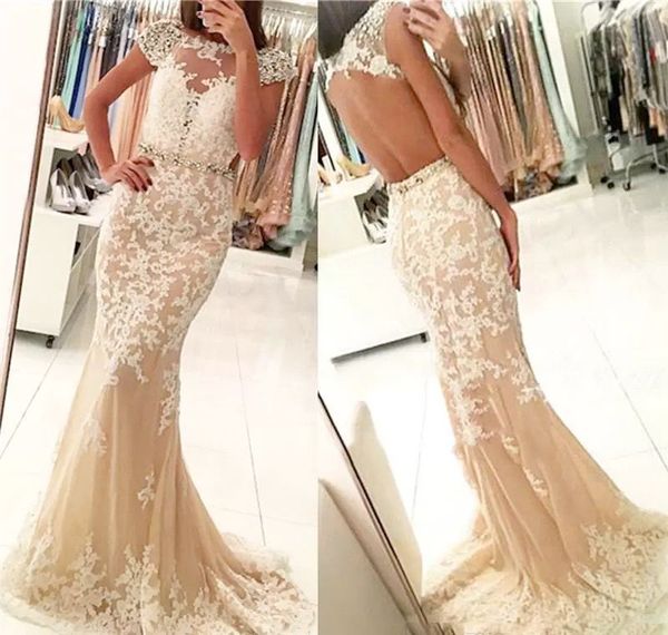 champage evening dresses lace applique backless beaded sweep train cap sleeves prom gown formal wear 2023 plus size custom made vestidos, Black;red
champage evening dresses lace applique backless beaded sweep train cap sleeves prom gown formal wear 2023 plus size custom made vestidos, Black;red