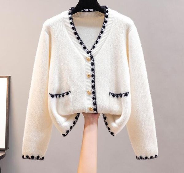 women's sweaters for pink knit button lady cardigans sweaters v-neck loose casual winter knitted coat, White;black
women's sweaters for pink knit button lady cardigans sweaters v-neck loose casual winter knitted coat, White;black