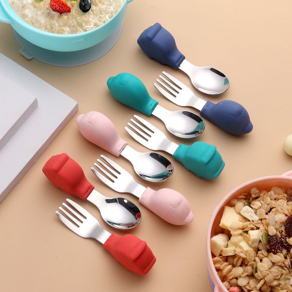 cups dishes utensils baby tableware learn eating training spoon short fork set infant feeding gadgets children s cutlery x220906
cups dishes utensils baby tableware learn eating training spoon short fork set infant feeding gadgets children s cutlery x220906