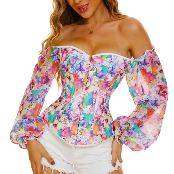 gothic bustiers overbust blouse corset off shoulder chiffon puff sleeve, Black;white
gothic bustiers overbust blouse corset off shoulder chiffon puff sleeve, Black;white