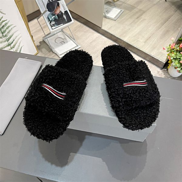 wool slides sandals designer fluffy slipper letters fashion plush sliders sandales shoes luxurious warm home indoor women footwear, Black
wool slides sandals designer fluffy slipper letters fashion plush sliders sandales shoes luxurious warm home indoor women footwear, Black
