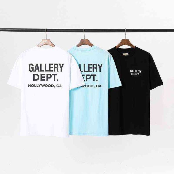 2022 designer tshirts galleryes star short sleeved los angeles lettered printed backing, White;black
2022 designer tshirts galleryes star short sleeved los angeles lettered printed backing, White;black