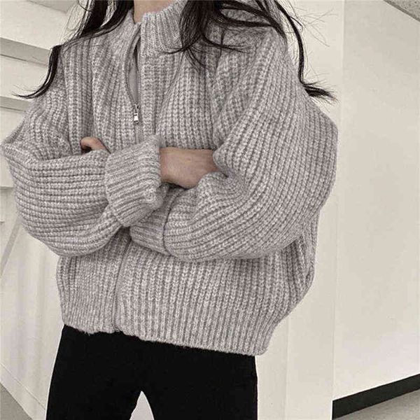 women's sweaters sweaters women solid o neck puff long sleeve zipper cardigan cropped all-match grey knitted coat loose outwear pull fe, White;black
women's sweaters sweaters women solid o neck puff long sleeve zipper cardigan cropped all-match grey knitted coat loose outwear pull fe, White;black