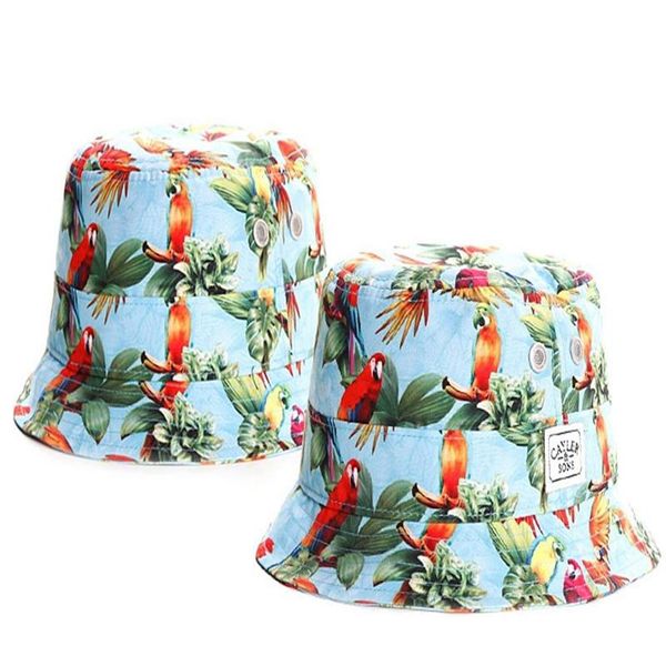 fashion cayler & sons parrot pattern bucket hats camping hiking hunting fishing outdoor bob cotton hip hop caps men women276r, Blue;gray 
fashion cayler & sons parrot pattern bucket hats camping hiking hunting fishing outdoor bob cotton hip hop caps men women276r, Blue;gray