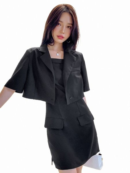 two piece dress dazy solid lapel neck single button crop blazer & cami dress o0xh#, White
two piece dress dazy solid lapel neck single button crop blazer & cami dress o0xh#, White