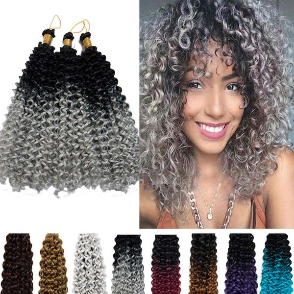 14 inch water deep wave crochet braids hair extension synthetic spring twist kinky curly braiding 24 strands/pack ls22, Black
14 inch water deep wave crochet braids hair extension synthetic spring twist kinky curly braiding 24 strands/pack ls22, Black