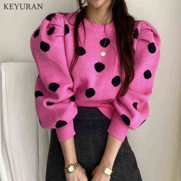 women's sweaters korean chic puff sleeve sweater women stylish 2021 autumn winter polka dot pullover sweater women's knitwear jump, White;black
women's sweaters korean chic puff sleeve sweater women stylish 2021 autumn winter polka dot pullover sweater women's knitwear jump, White;black