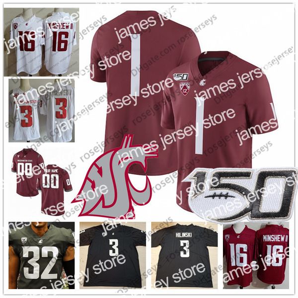american college football wear custom washington state cougars 2019 wsu any name number red white gray 10 trey tinsley 18 anthony gordon min, Black
american college football wear custom washington state cougars 2019 wsu any name number red white gray 10 trey tinsley 18 anthony gordon min, Black