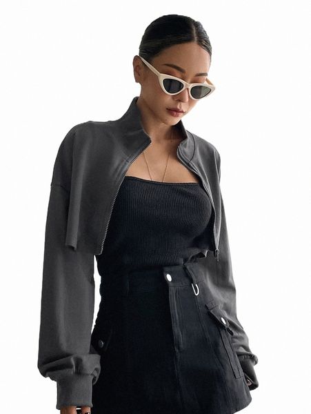 women's hoodies & sweatshirts dazy drop shoulder zip up crop sweatshirt z6rw#, Black
women's hoodies & sweatshirts dazy drop shoulder zip up crop sweatshirt z6rw#, Black