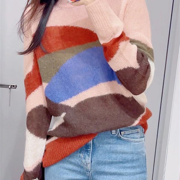women's sweater sweater 2022 spring and autumn round neck casual loose mohair blend printing ladies long-sleeved pullover sweater 22090, White;black
women's sweater sweater 2022 spring and autumn round neck casual loose mohair blend printing ladies long-sleeved pullover sweater 22090, White;black