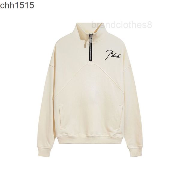 men's hoodies rhude designer shirts hoody autumn american fashion brand winter vintage stand collar half zip embroidery stitching men&#, Black
men's hoodies rhude designer shirts hoody autumn american fashion brand winter vintage stand collar half zip embroidery stitching men&#, Black