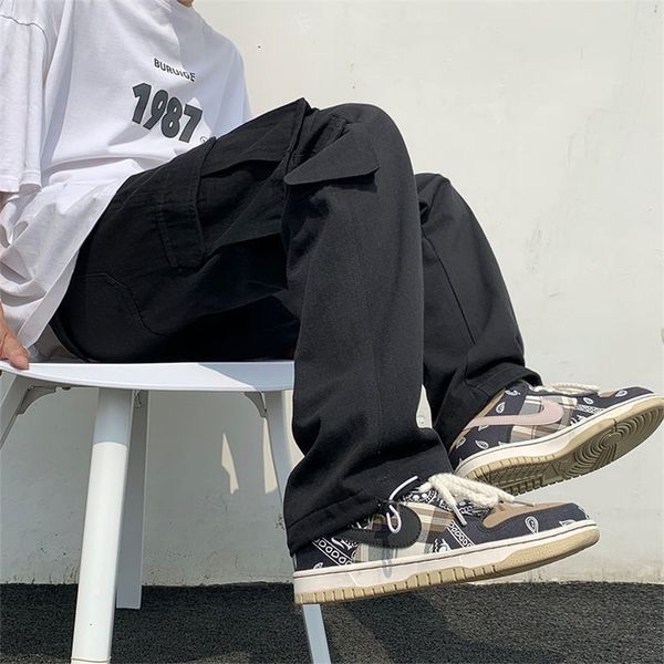 men's pants white black cotton cargo fashion multi-pocket casual streetwear loose hip-hop straight s trousers 220907
men's pants white black cotton cargo fashion multi-pocket casual streetwear loose hip-hop straight s trousers 220907