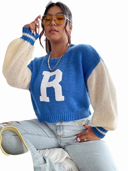 plus size t-shirt plus letter pattern colorblock drop shoulder sweater l3nu#, Black
plus size t-shirt plus letter pattern colorblock drop shoulder sweater l3nu#, Black