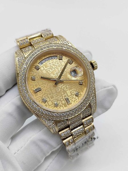 full diamond watch mens automatic mechanical watches 41mm stainless steel strap daydate man wristwatches business waterproof men wristwatch, Slivery;brown
full diamond watch mens automatic mechanical watches 41mm stainless steel strap daydate man wristwatches business waterproof men wristwatch, Slivery;brown