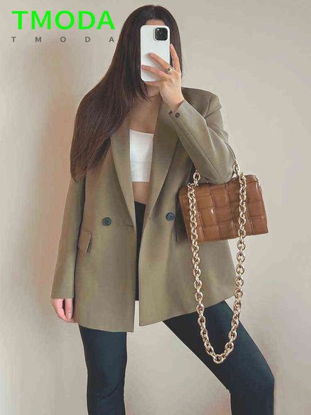 suit tmoda 2022 women double breasted oversized blazer office lady loose classi, White;black
suit tmoda 2022 women double breasted oversized blazer office lady loose classi, White;black